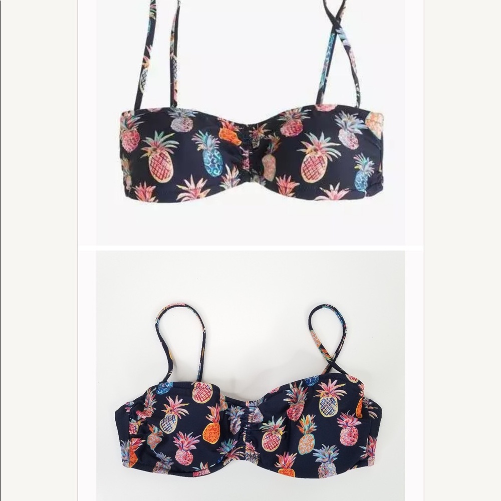 J.Crew Pineapple Bikini Top 34d